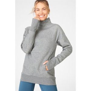 Fabletics Zaylee Funnel Neck Tunic Pullover Gray Size Extra Small